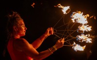 Fire performers lit up Love Long Beach Festival, celebrating the 11th consecutive year of being held at the Shoreline Aquatic Park. 