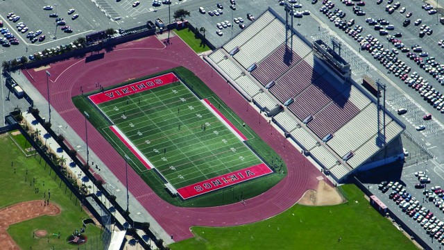 VETERANS MEMORIAL STADIUM on Oct. 17, 2018.